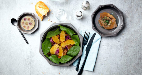 Plateau repas - Délice aigre-doux de soba de sarrasin à l’orange (Végan, sans lactose, sans œuf)