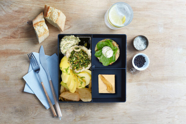 Plateau repas - Effiloché gourmand d’aile de raie - square