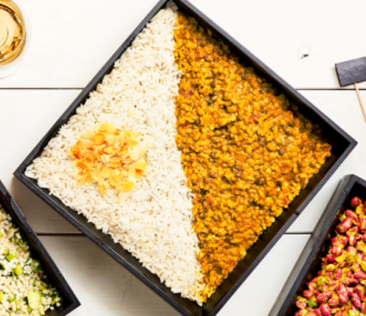 Dahl crémeux de lentilles corail au curry et riz
