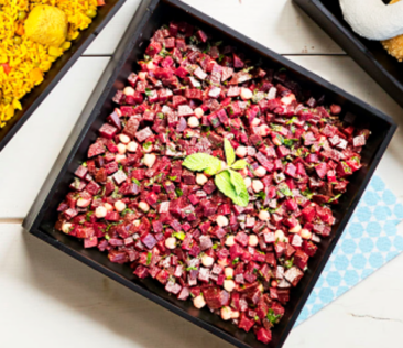 Betteraves à l’orientale, vinaigrette au cumin