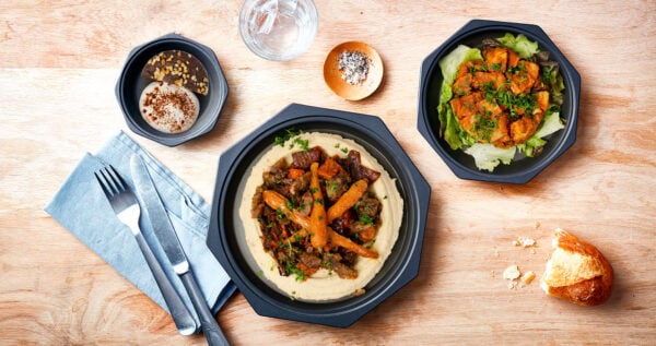 Houmous et légumes grillés à l’huile de thym à partir du 22 septembre