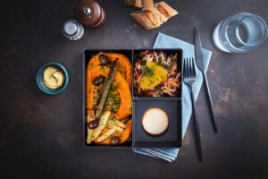 Potimarron, vinaigrette douce à la harissa (Végan, sans lactose)