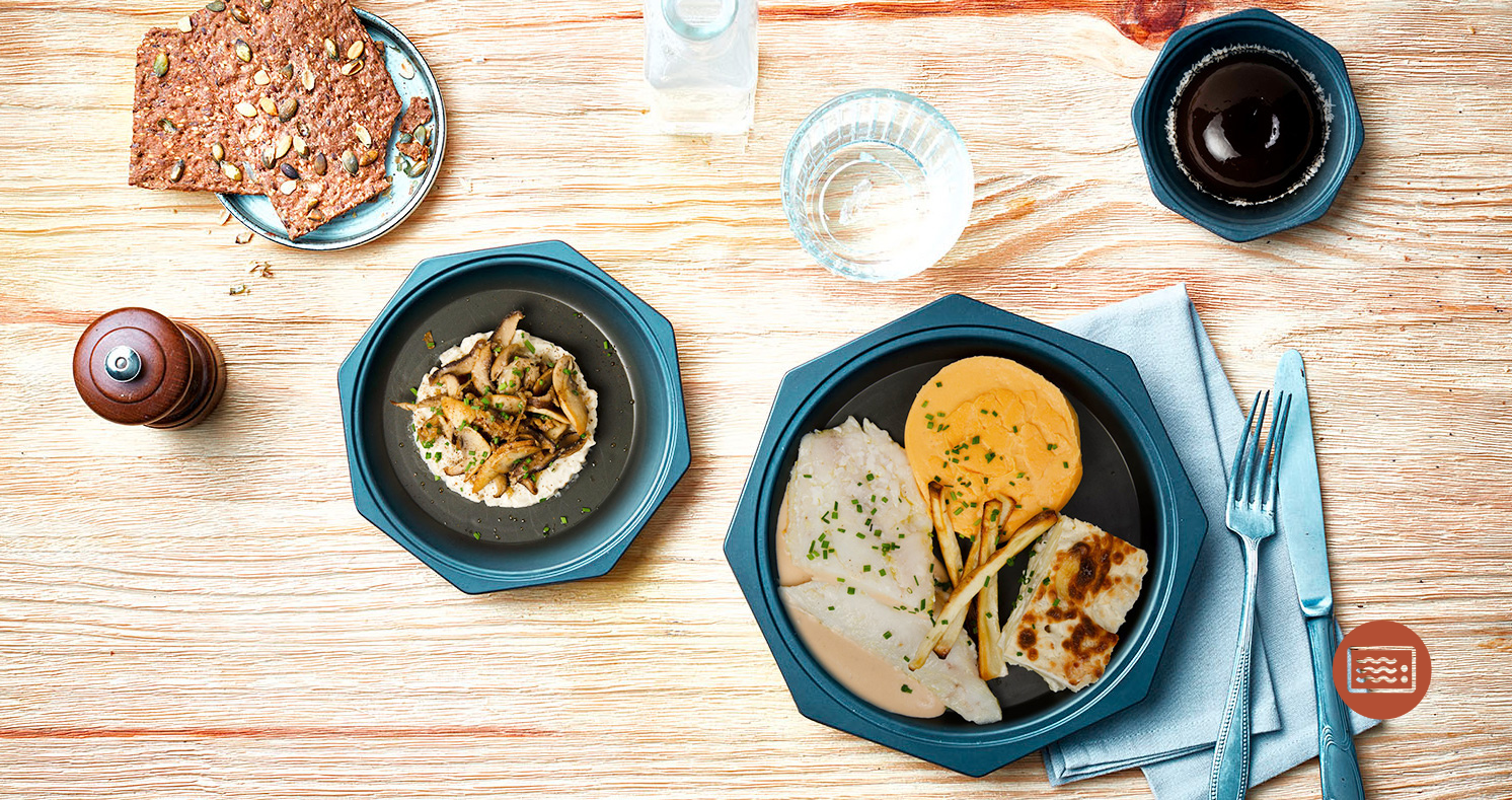 Boulettes de poulet, sauce au poivre, riz pilaf