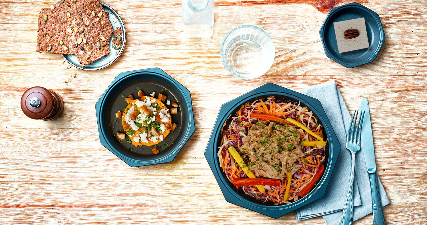 Effiloché de porc confit au miso