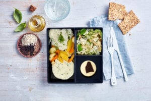 Cabillaud en filet, sauce tartare, poêlée de saison (Sans gluten)