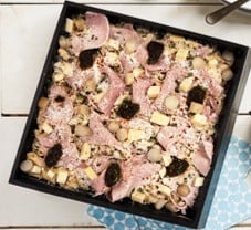 Mini penne crémeuse à la truffe et au jambon aux herbes