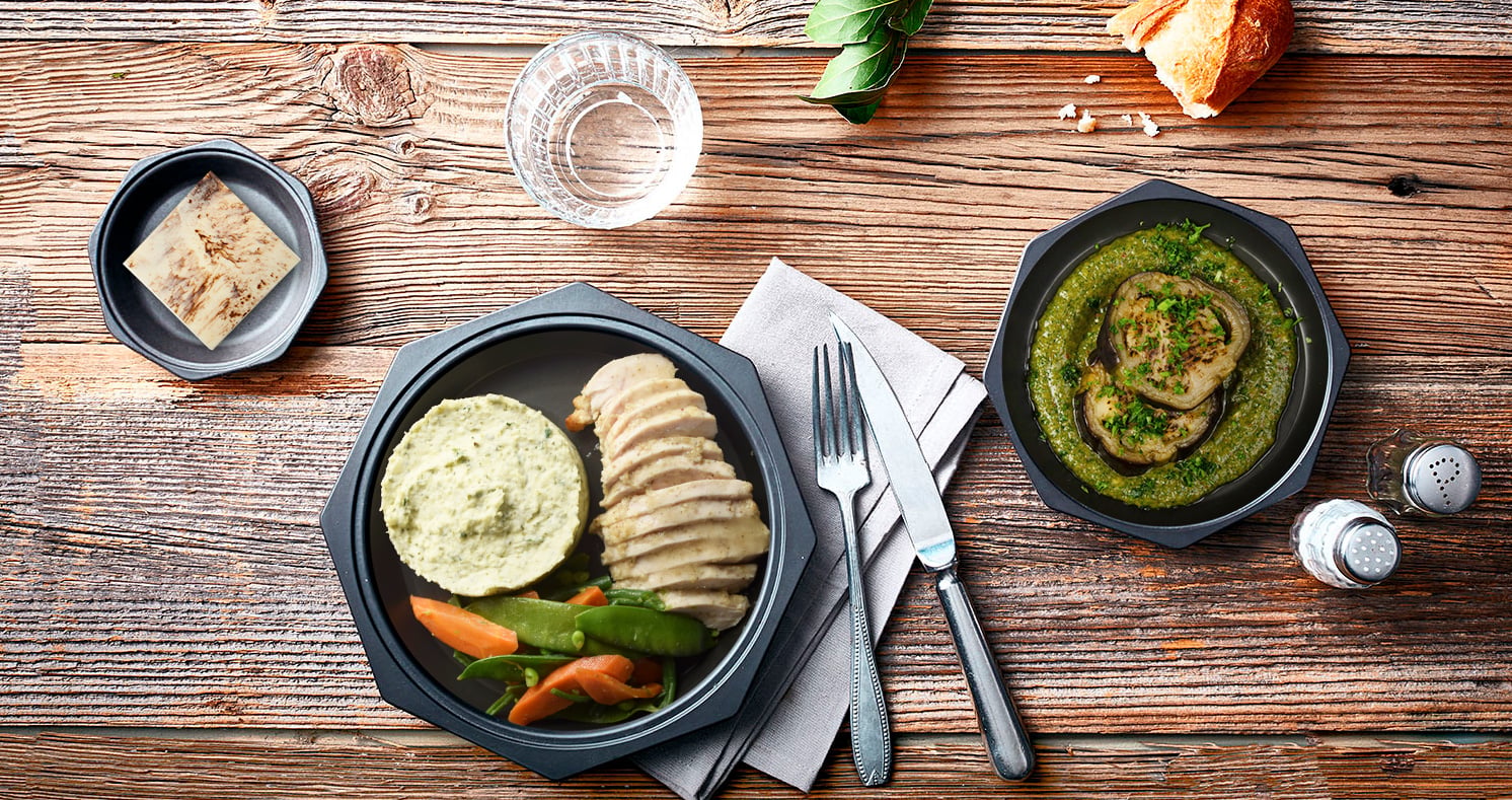 Emincé de poulet citron-origan, écrasé de courgette à partir du 22 juin