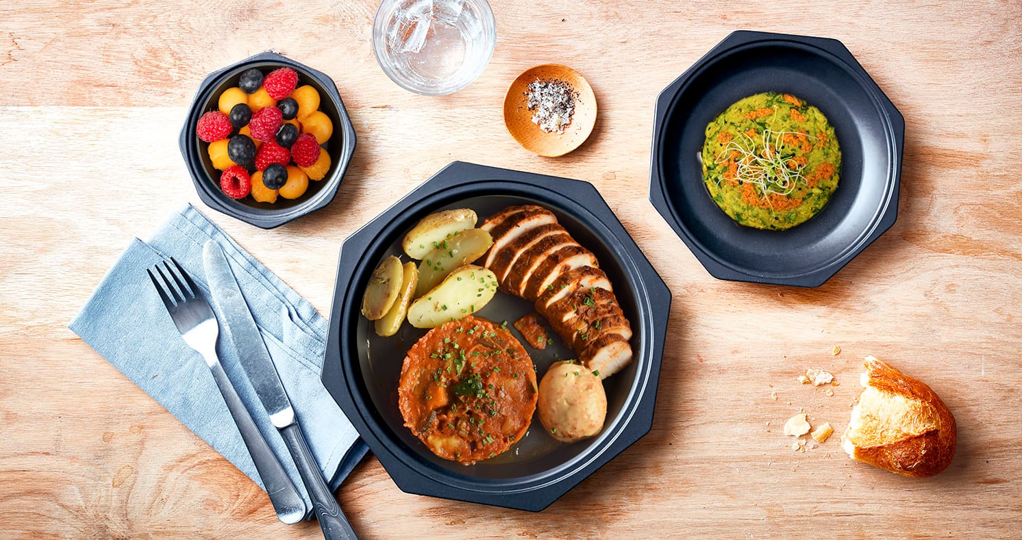 Grenailles au romarin, ratatouille et filet de poulet à partir du 22 juin