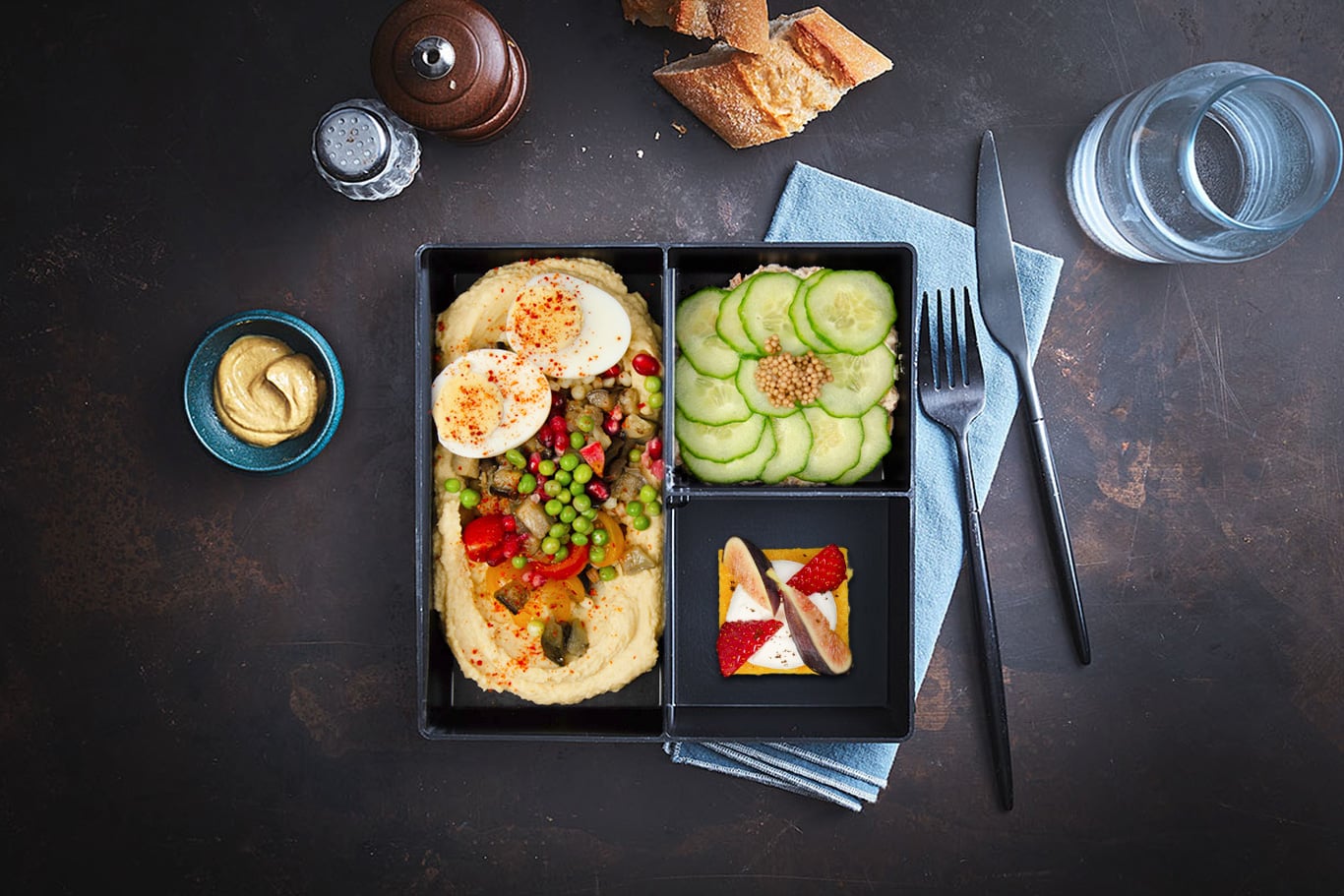 Houmous, œuf dur bio, fregola et légumes d'été by Tomy Gousset - SQUARE à partir du 22 juin